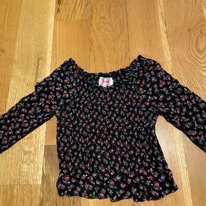 Black floral girls Justin’s Long sleeve shirt